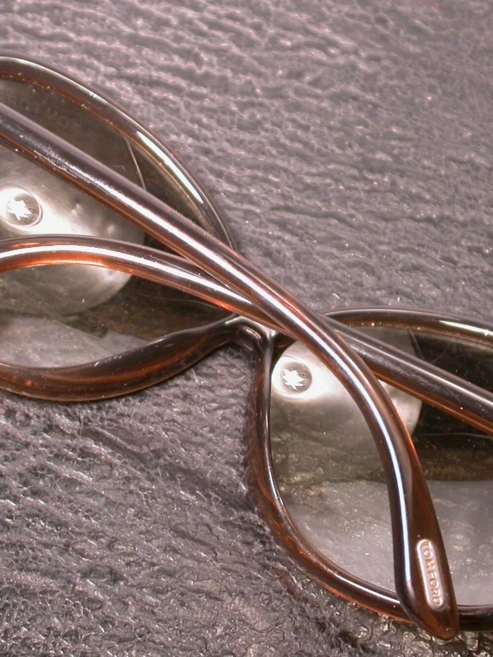 Tom Ford Brown Clear Round Sunglasses Made in Italy FRAME ONLY